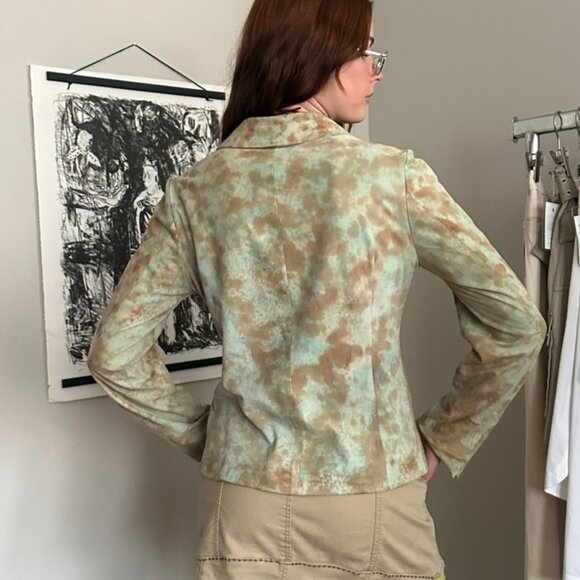 VINTAGE ITALIAN SUEDE LONG SLEEVE BUTTON UP - Picture 3 of 9